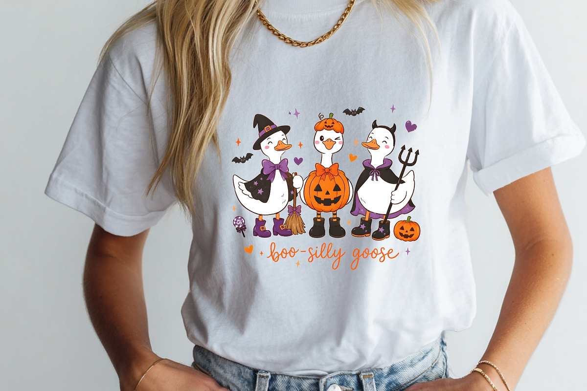 Halloween Silly Goose PNG Tshirt, a Seasonal Illustration by SugarCloudStudioArt (Photo 3 of 6)