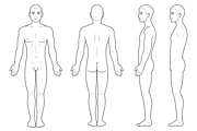 Male body chart medical diagram, a Healthcare Illustration by Irina Mir (Thumbnail 1 of 2)