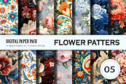 Big Bundle Floral Patterns 01., a Pattern Graphic by KENO Mascots (Thumbnail 6 of 11)