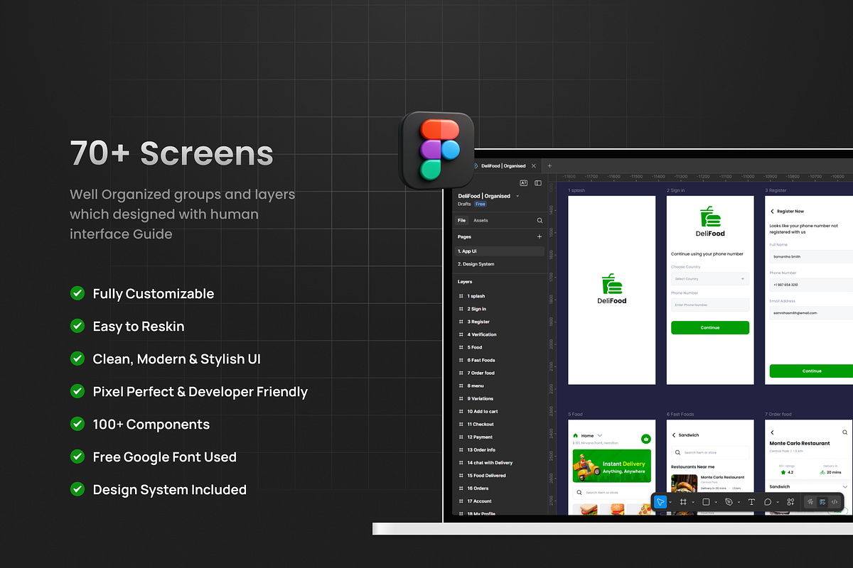 Food Ordering App | DeliFood, an UI Kit Template by Opus LabWorks (Photo 9 of 11)