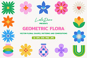 Geometric Floral Shapes & Patterns, an Object Graphic by Leila Divine (Thumbnail 1 of 16)