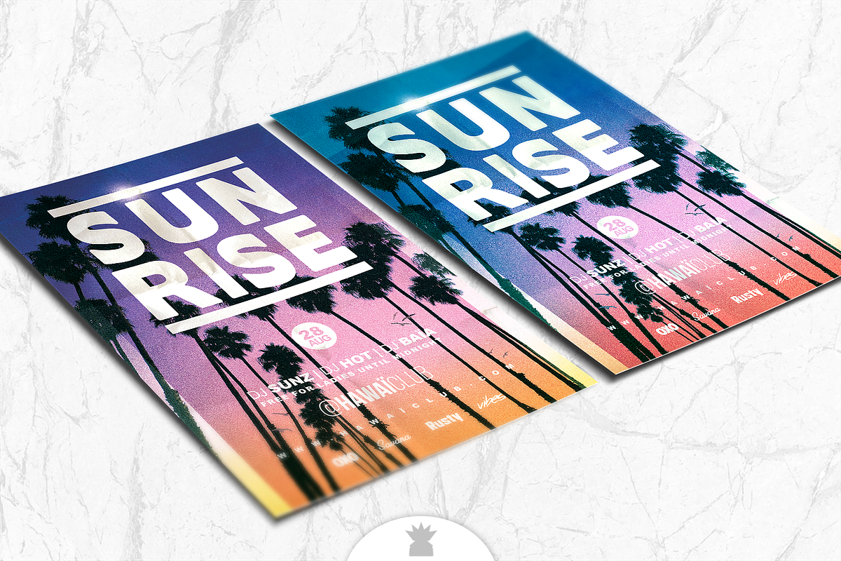 SUNRISE SUMMER Flyer Template, a Flyer Template by OVNI-TEMPLATES (Photo 4 of 5)
