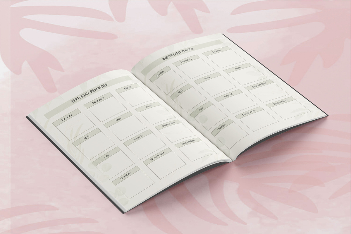 2025-2029 Five-Year Monthly Planner, a Print Template by Book2bees (Photo 4 of 7)