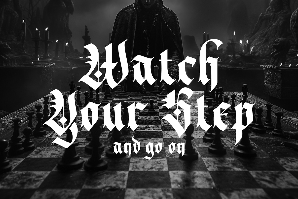 Dark Whisper – Fierce Blackletter, a Blackletter Font by Almarkhatype (Photo 1 of 10)