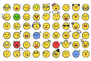 Emoji doodle. Cute faces and, an Object Illustration by winwin.art