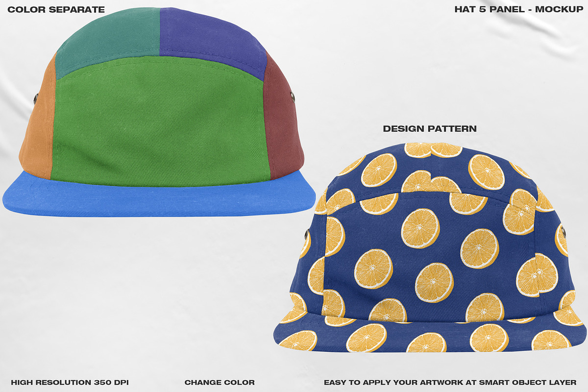 Hat 5 Panel - Mockup, a Hat Mockup by DaldSgh (Photo 9 of 18)
