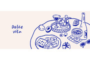 Dolce Vita, summer set + backgrounds, a Decorative Illustration by Good Studio (Thumbnail 16 of 28)