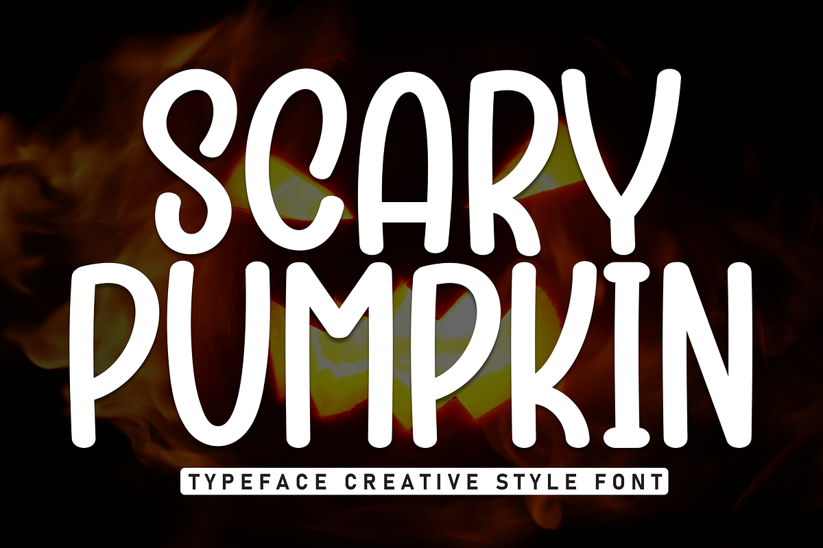 Scary Pumpkin | Script Font, a Script Font by Scratchones (Photo 1 of 8)