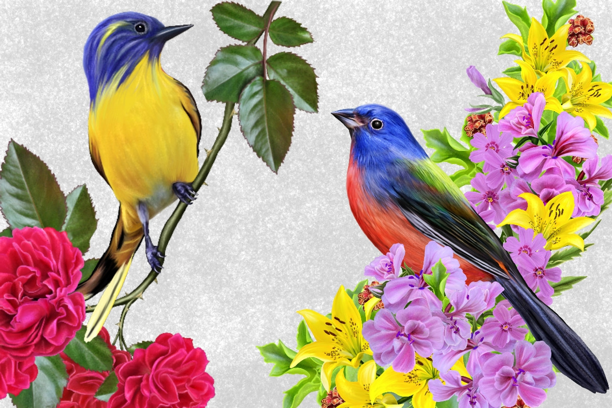 World of birds and flowers Part2, an Animal Illustration by SokolovaSv (Photo 5 of 5)