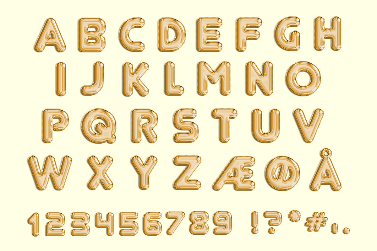 Gold foil balloon - Alphabet + Extra, an Object Graphic by Makestudio (Photo 2 of 2)