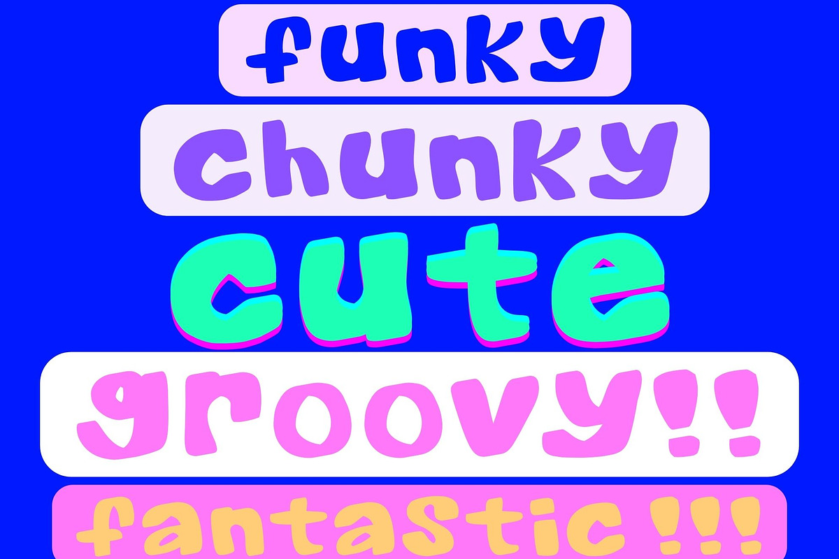 Funky Chunky Sans Hand-drawn Display, a Handwritten Font by Eryn Rose Design (Photo 17 of 19)