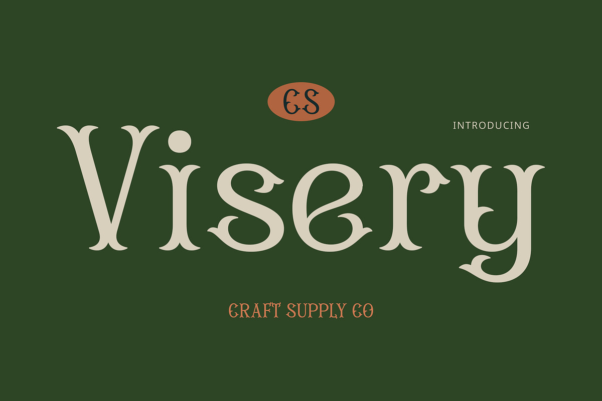 CS Visery – Display Font, a Serif Font by Craft Supply Co. (Photo 1 of 8)