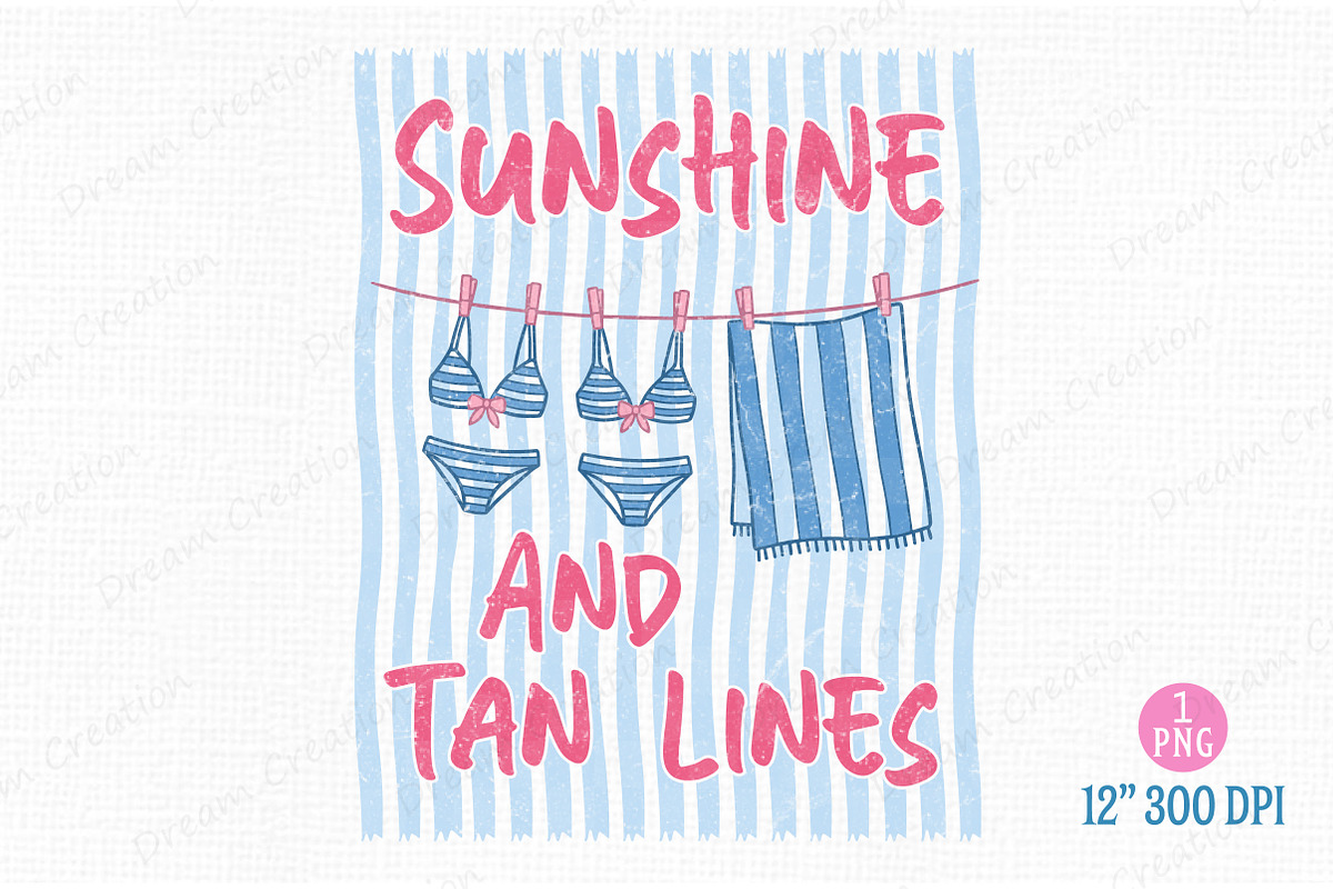 Summer Beach PNG Hand Drawn Line Art, an Illustration by Dream Creation (Photo 1 of 7)