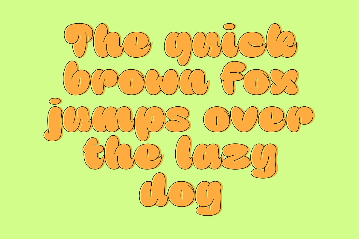 Mango Chunks | Bubble Font, a Handwritten Font by Lemonthe (Photo 6 of 8)