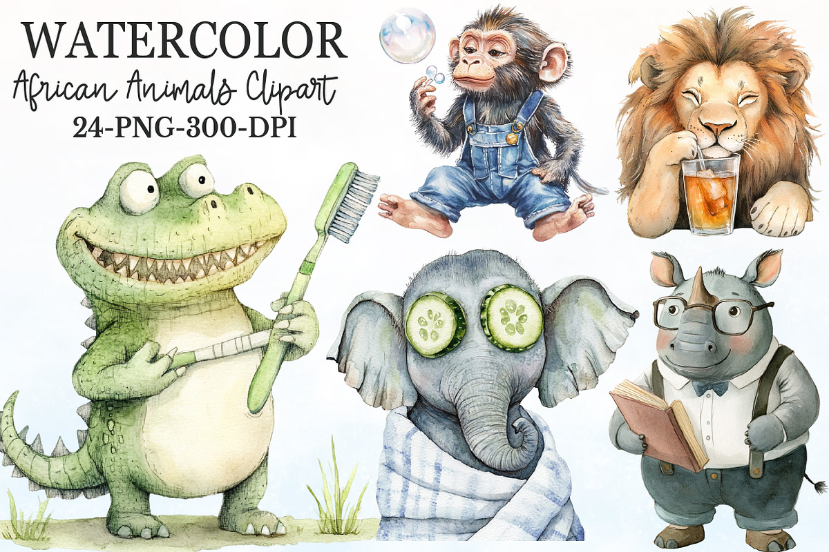 Funny Caricatures of African Animals, a Seasonal Illustration by Rose Art (Photo 1 of 4)