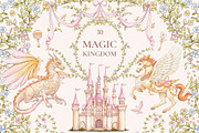 Magic Kingdom Pink clip art, a Decorative Illustration by Ekaproeka (Thumbnail 1 of 6)