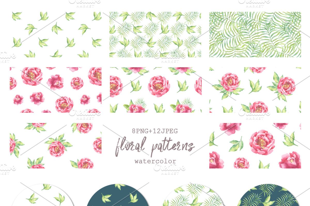 Watercolor Peonies set, a Decorative Illustration by BrushArtDesigns (Photo 5 of 9)