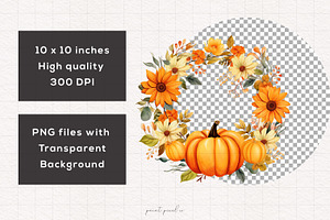 Autumn Wreaths Clipart