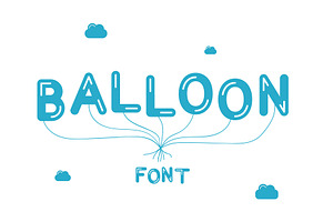 Vector Font. Balloon, a Symbol Font by denisgorelkin