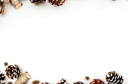 Christmas background pinecones photo, a Holiday Photo by OPSD Shop