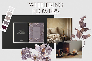 Withering Flowers. Floral Collection