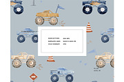 Truck Racing seamless pattern boy, a Pattern Graphic by Milatoo (Thumbnail 5 of 5)