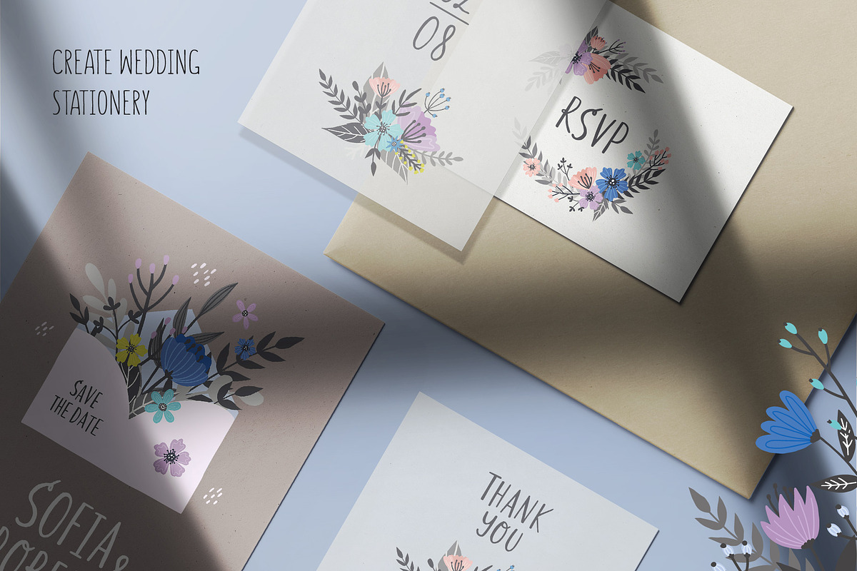 Modern floral spring set, an Object Graphic by MaNechaeva (Photo 7 of 13)