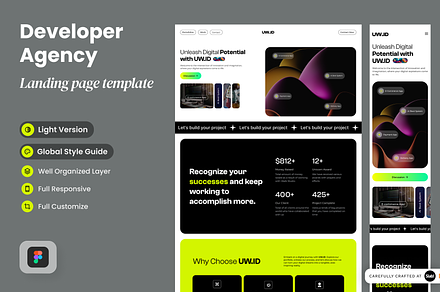 Developer Agency Landing Page, a Landing Page Template by SLAB! Design