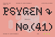 Psygen – Modern Pixel Font, a Sans Serif Font by Zarma Type (Thumbnail 1 of 12)