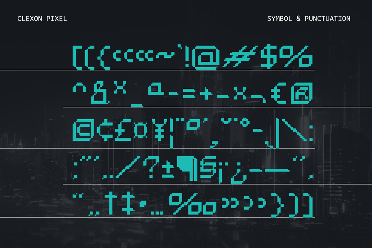 Clexon Pixel - Geometric 8Bit Font, a Sans Serif Font by CuratedType Studio (Photo 11 of 11)