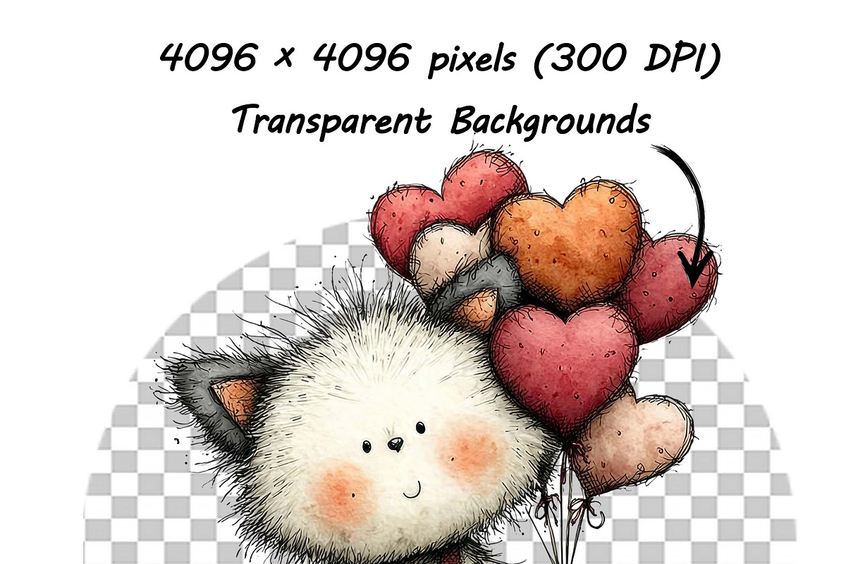 Whimsical Cat Birthday Clipart Set, an Illustration by one-touch (Photo 8 of 16)
