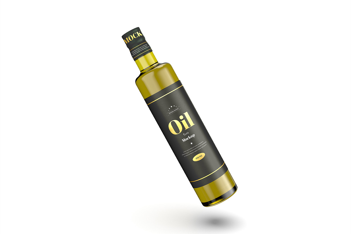 Glass Oil Bottle Mockup, a Product Mockup by graphypix (Photo 1 of 4)