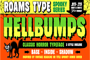 Hellbumps - Classic Horror Typeface, a Sans Serif Font by Roams Type (Thumbnail 1 of 7)