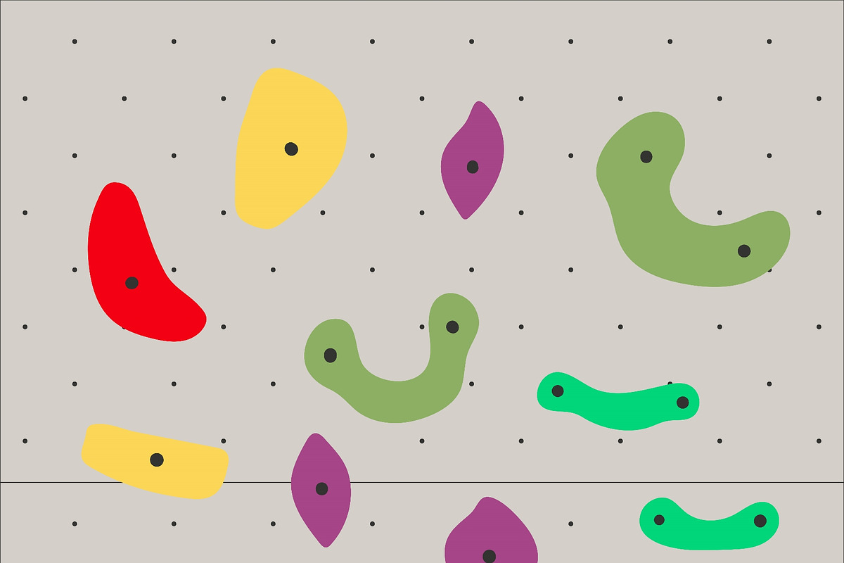 Bouldering colorful grips, handholds, a Sport Illustration by sceptical cactus (Photo 3 of 3)