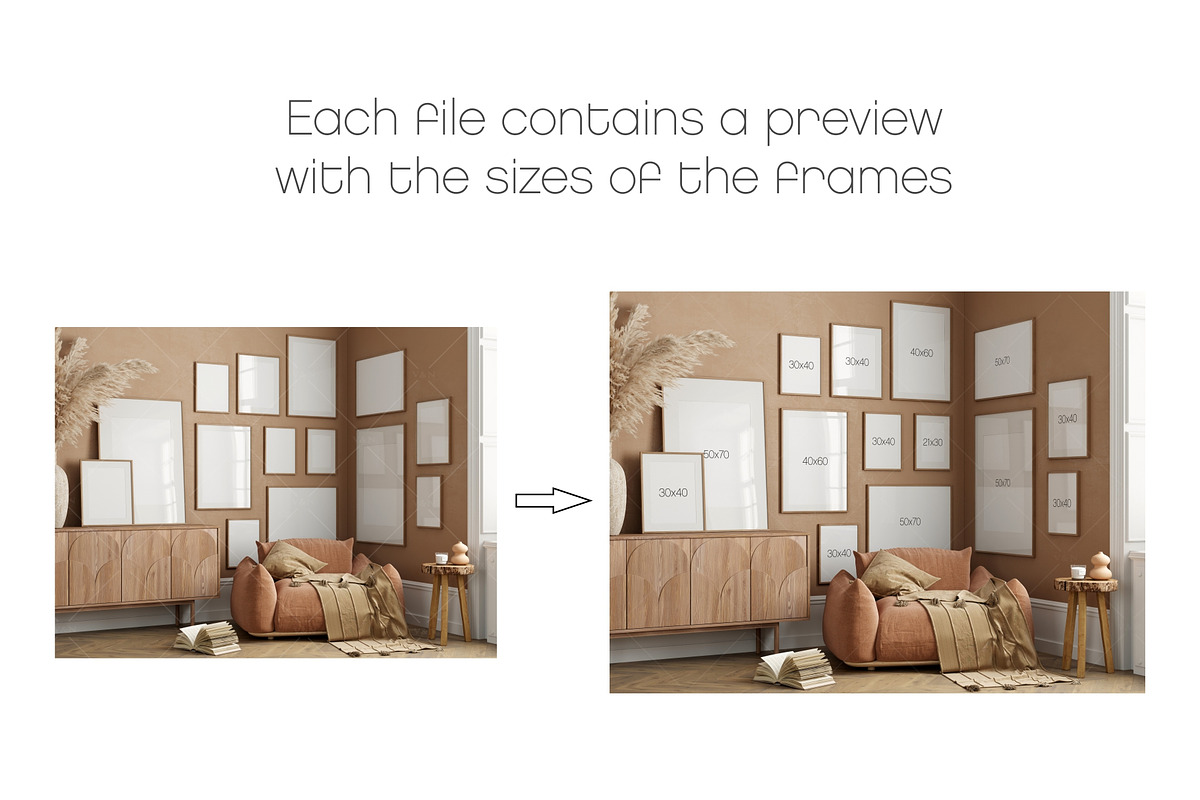 Interior Frame Mockup Bundle - 46, a Poster Template by VNmockup (Photo 9 of 12)