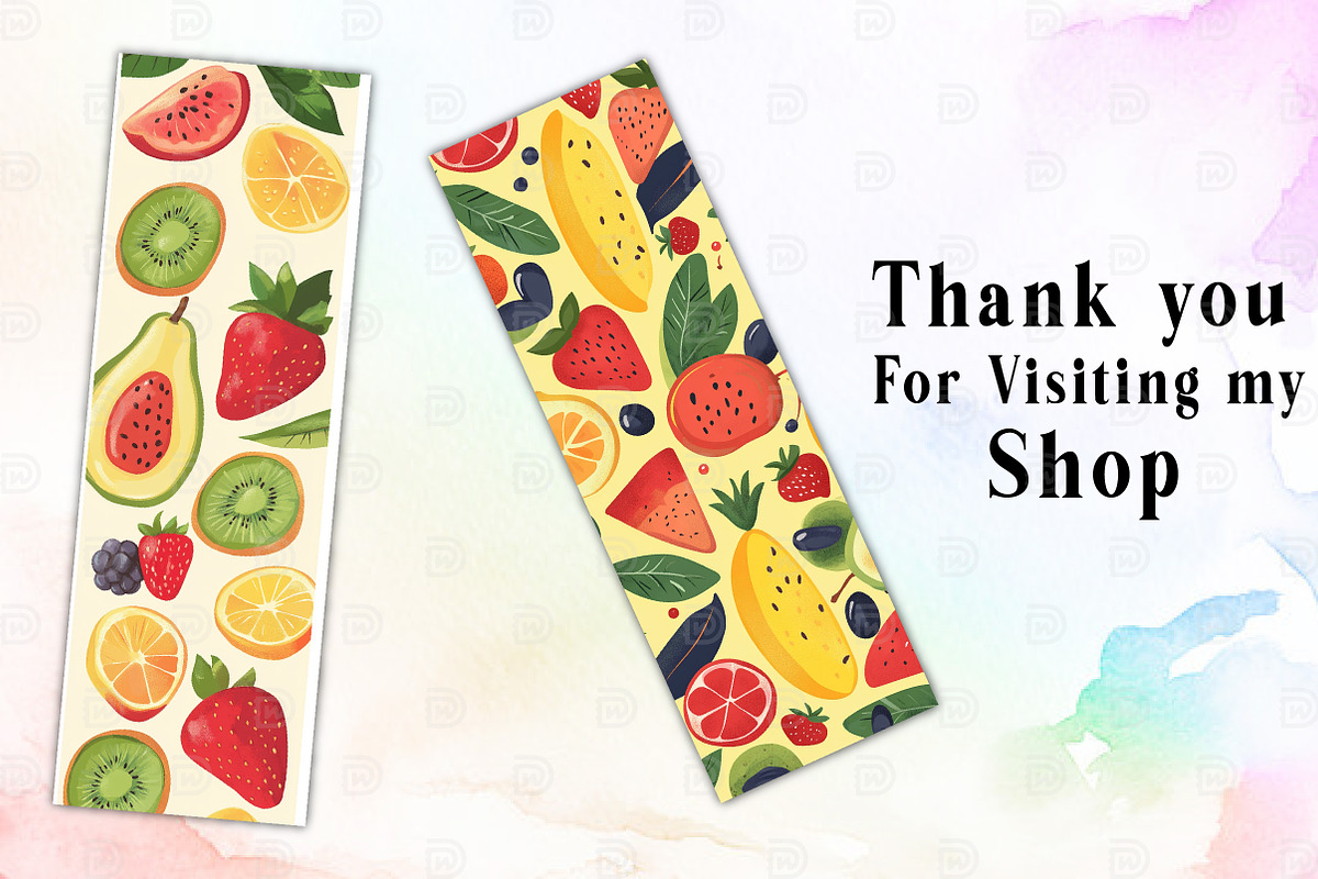 Feelin' Fruity Bookmarks, an Illustration by Watercolor design (Photo 3 of 3)