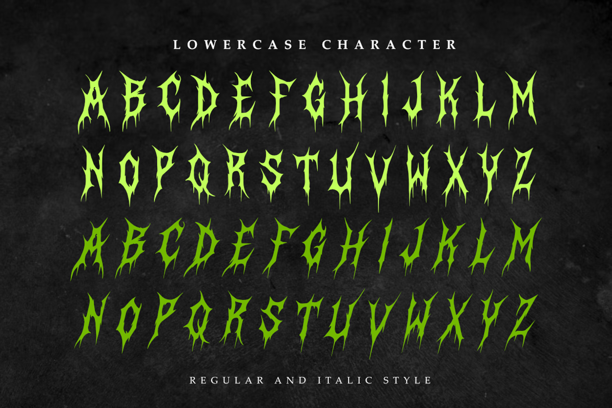 Morvanh - Death Metal Font, a Blackletter Font by Masyafi Studio (Photo 3 of 9)