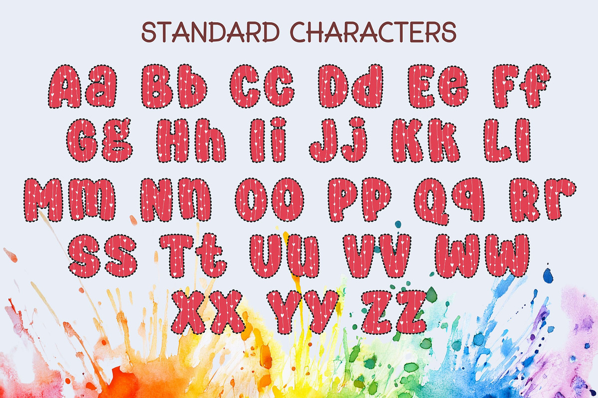Dangling Hearts - Color Font, a Sans Serif Font by Adalin Shop (Photo 2 of 3)