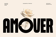 Amover - Bold Geometric Font, a Sans Serif Font by limitype (Thumbnail 1 of 12)