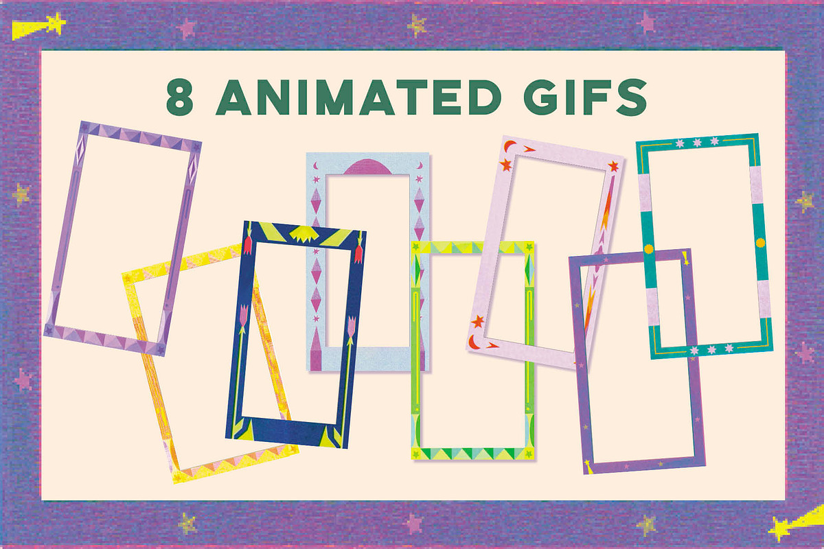 Riso print colorful photo frame set, a Decorative Illustration by studiomisprint (Photo 5 of 7)