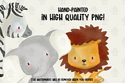 Watercolor, Jungle Animals, Safari,, an Animal Illustration by CommercialCliparts (Thumbnail 4 of 6)