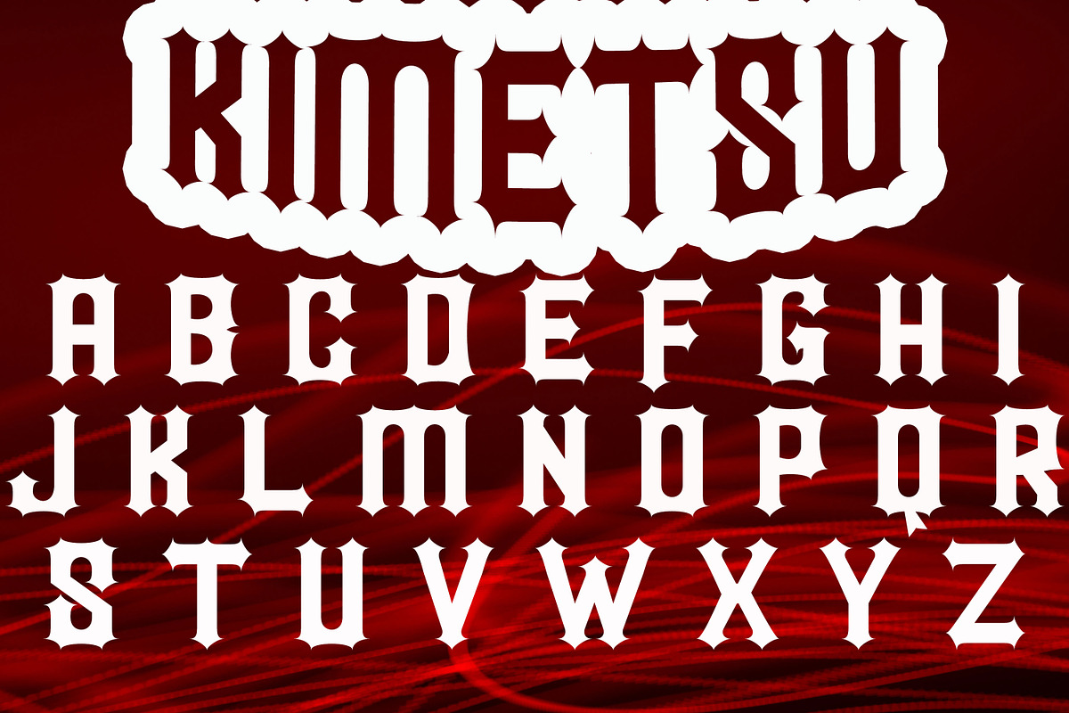 kimetsu, a Blackletter Font by Canden Meutuah (Photo 5 of 7)