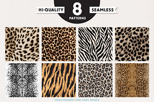 Vector Animal Print Patterns Pack 2