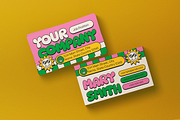 Pink Retro Business Card, a Business Card Template by graphicook (Thumbnail 3 of 5)