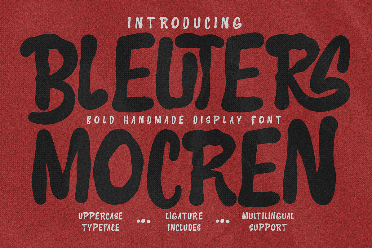 Bleuters Mocren Handmade Display, a Handwritten Font by Maulana Creative (Photo 1 of 8)