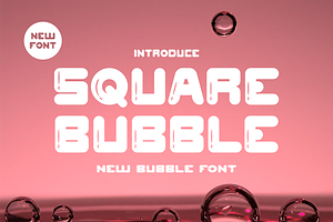 Square Bubble Font, a Sans Serif Font by QR Design Studio