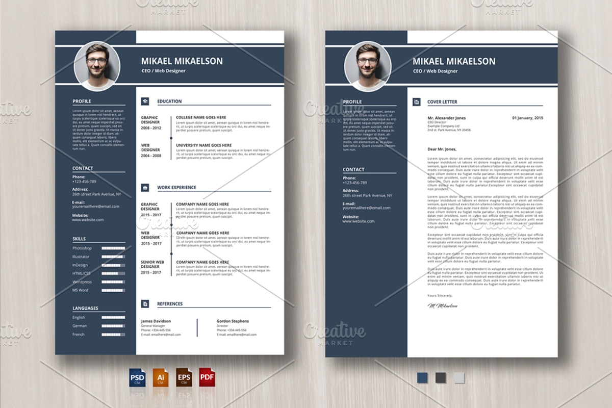 Resume/CV & Cover Letter, a Resume Template by BettyDesign (Photo 1 of 8)