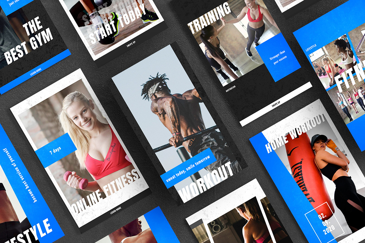 FITNESS - Social media pack, a Social Media Template by Stories Collective (Photo 2 of 12)