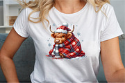 Winter Christmas Highland Cow PNG, an Illustration by Sublimation Artist (Thumbnail 8 of 9)