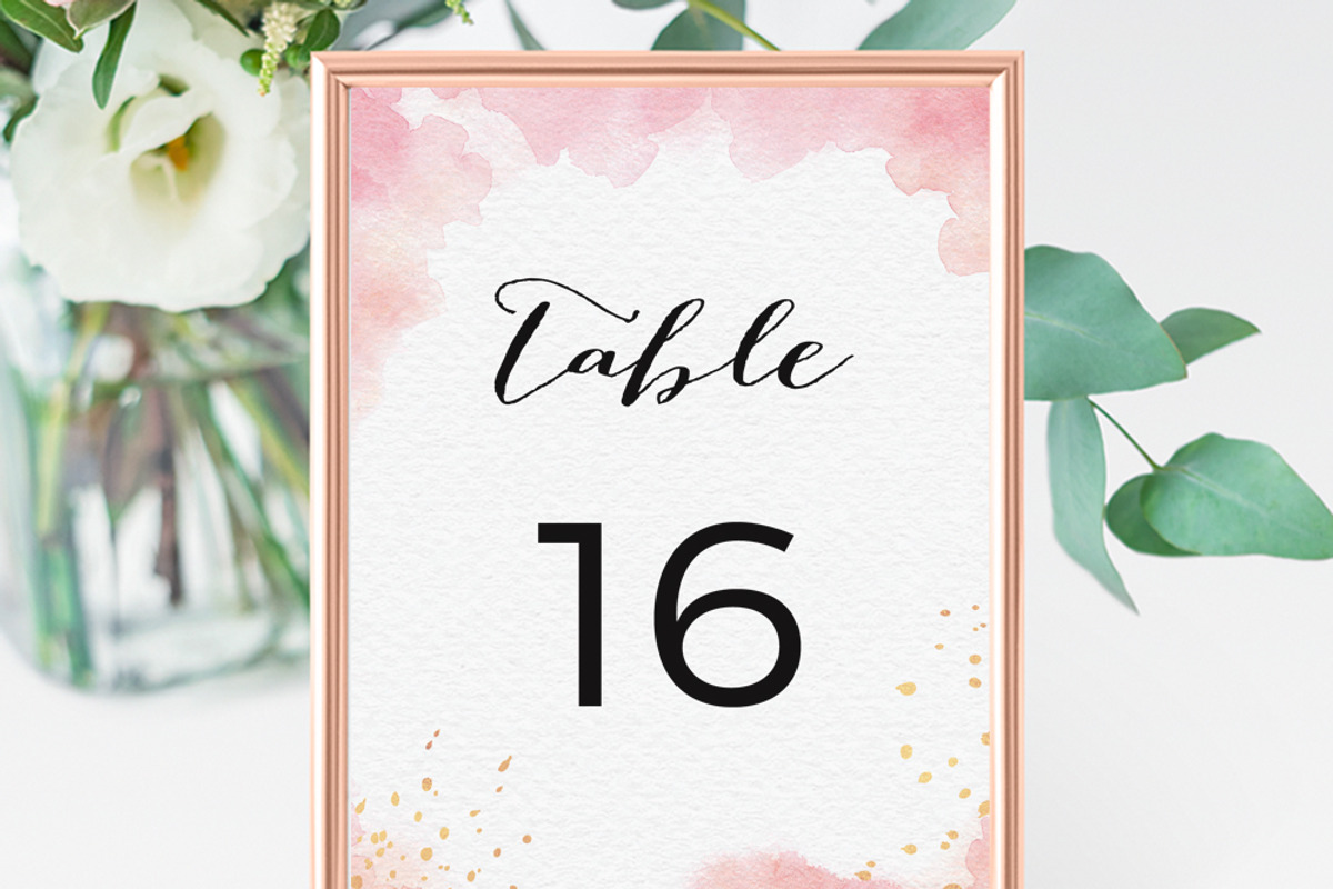 Peach Watercolor Gold Splashes, an Invitation Template by Inkpower (Photo 4 of 7)